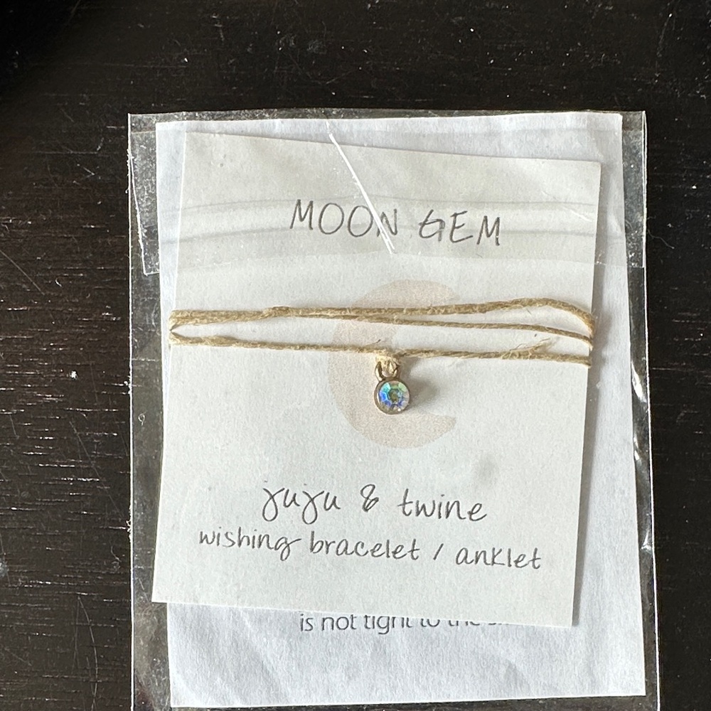 Wishing Bracelet/Anklet with Blue Gemstone